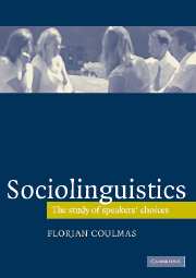 Sociolinguistics. The Study of speakers‘ choices (Soziolinguistik: Sprecherentscheidungen)