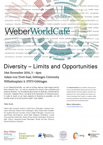 Diversity – Limits and Opportunities