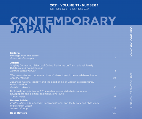 Contemporary Japan 33, No. 1