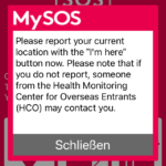 MySOS app location check
