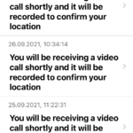 MySOS app video call notices